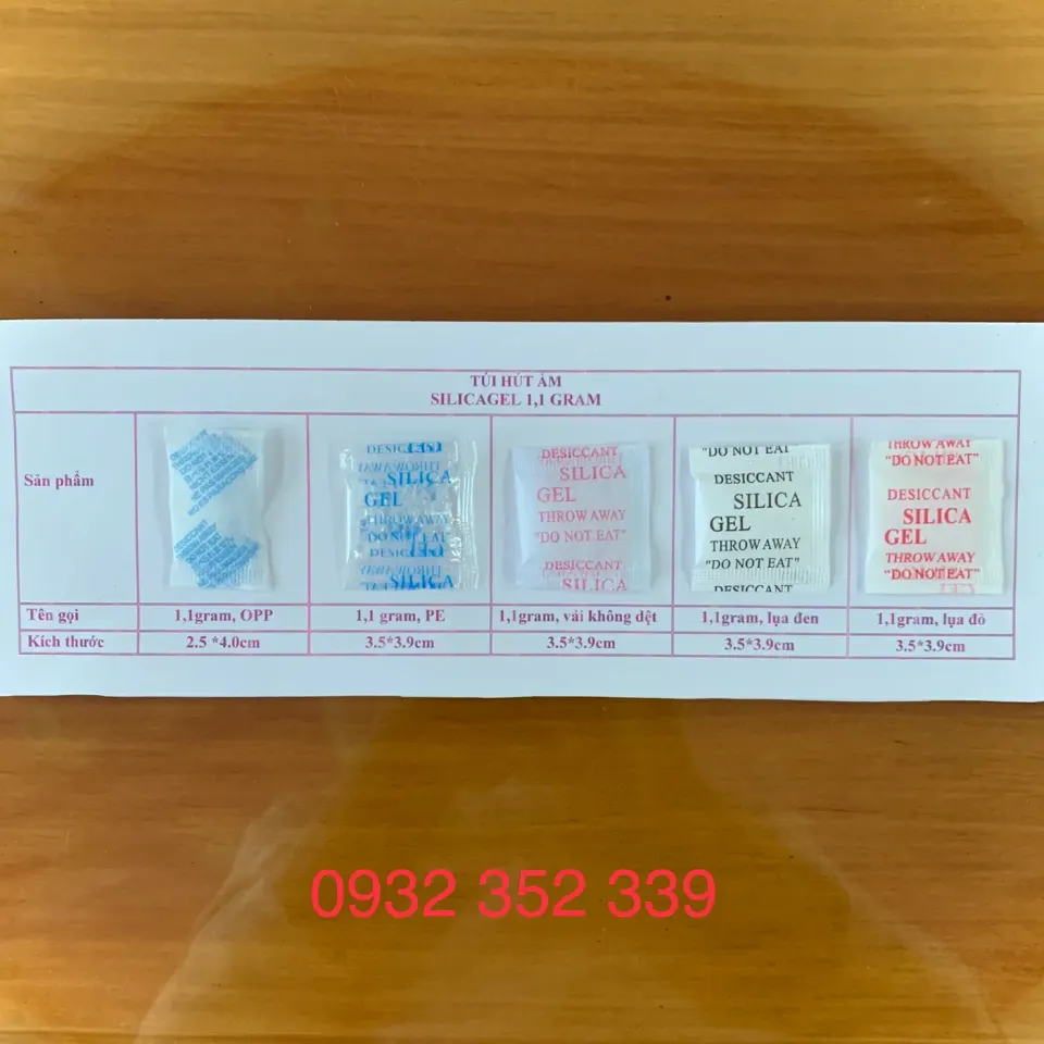 Túi hút ẩm Silica gel 1,1gr - nhỏ